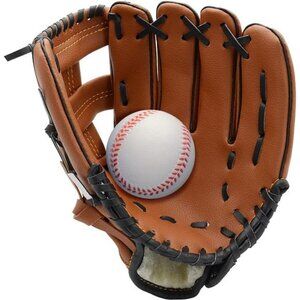 10.5 inch Baseball Glove with Foam Ball for Kids Youth Adult, Softball Gloves